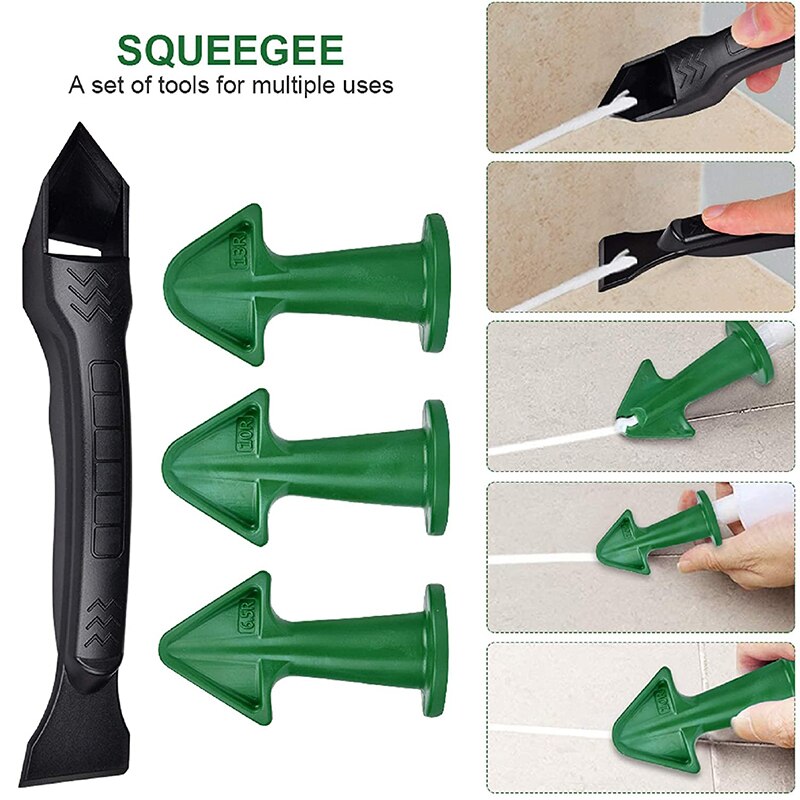 Nozzle Spatulas Filler Spreader Tool 3 in 1 Silicone Caulking Finisher Tool L3H6 
